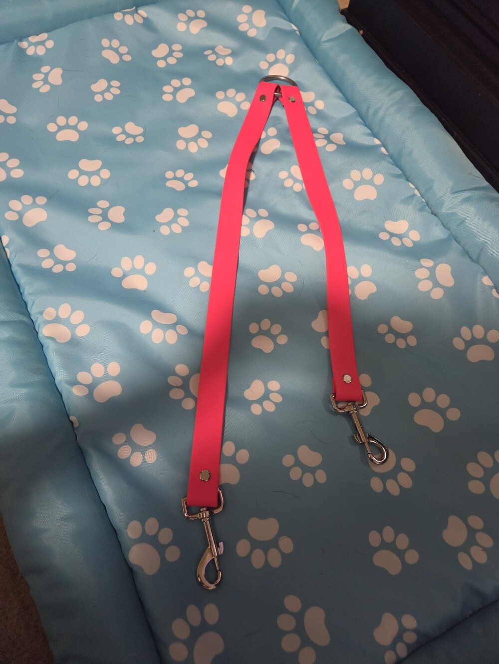 Pink Swivel Clip No Tangle 2 Way Leash Extender, Biothane